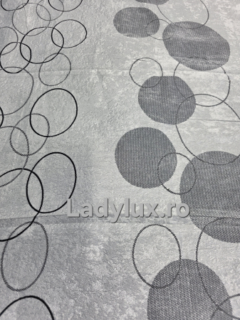 Draperii - Set Draperii Gata Cusute cu Tiv si Rejansă, 3M –  Model Cercuri Blackout