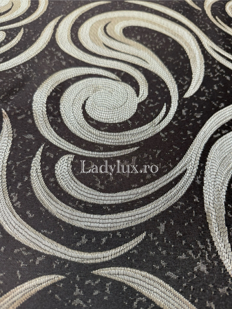 Draperii Gata Cusute cu Rejansă, 3M – 2 Bucăți, de 150cm cu 250 cm inaltime – Model Vartej Brawn C1781 [1]