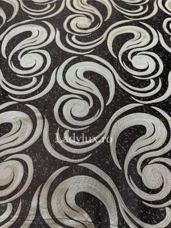 Draperii - Draperii Gata Cusute cu Rejansă, 3M – 2 Bucăți, de 150cm cu 250 cm inaltime – Model Vartej Brawn C1781