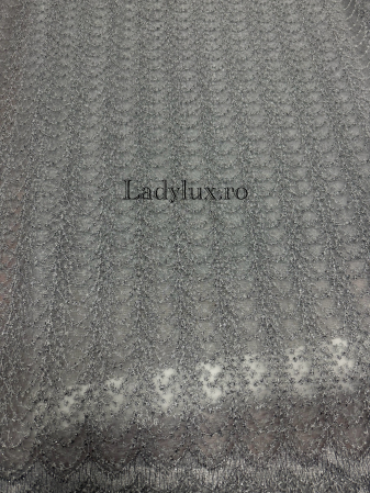 Perdea alba cu broderie Silver Antra – gata cusuta cu tiv si rejansa - 3M x 2.5h [1]