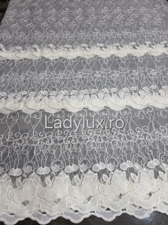 Perdea Bucătărie Brodată Model Fructe Ivoar  – Gata Cusută cu Tiv și Rejanșă [1]