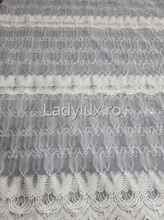 Perdea Bucătărie Brodată Model Spice Ivoar  – Gata Cusută cu Tiv și Rejanșă [1]