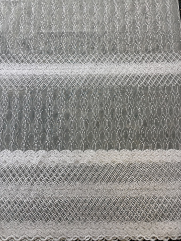 Perdele - Perdea din tulle cu broderie Alb, Model  Impletit  4M x 2.5h