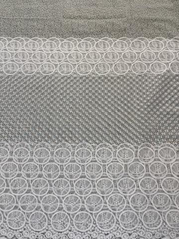 Perdele 4 M - Perdea din tulle cu broderie Alb, Model  New  4M x 2.5h