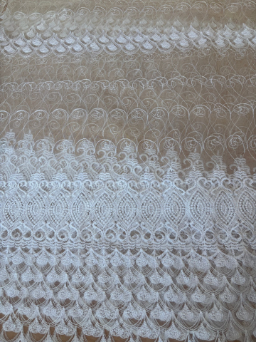 Perdele - Perdea din tulle cu broderie Alba, Model  Elegance 4M x 2.5h