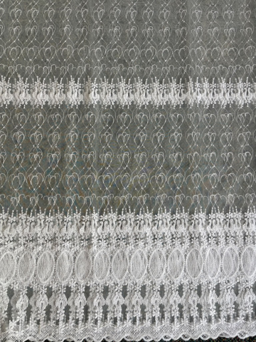 Perdele - Perdea din tulle cu broderie Alba, Model Oglinda 4M x 2.5h