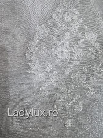 Perdea din tulle cu broderie Alba model Baroc , gata făcută cu tiv și rejansă C1462 [3]