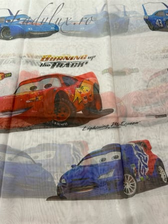 Perdele 4 M - Perdea din Voal Lady Lux pentru Camera Copilului –Masini  4 m x 2.5 m