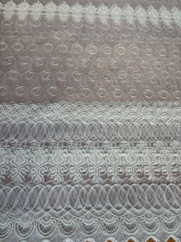 Perdele - Perdea Tull cu Broderie Ivoar- Model Imperial  4M x 2.5h - Cu Tiv si Rejansa