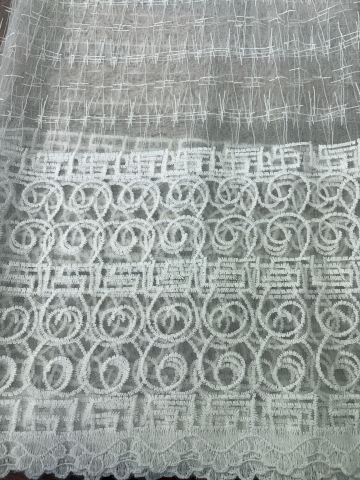 Perdele 4 M - Perdea Tulle Broderie Alb Model Vrs  Tiv si Rejansa - 4M x 2.5h