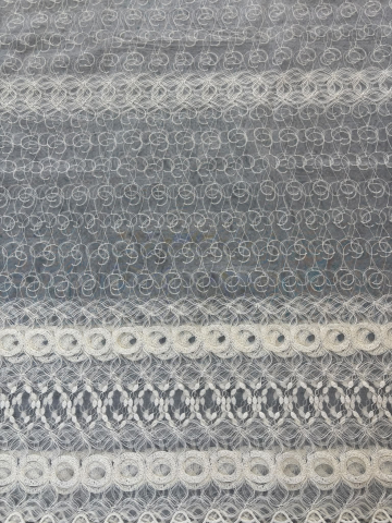 Perdele 4 M - Perdea Tulle cu Broderie IVOAR - Model ROYAL - Cu Tiv si Rejansa - 4M x 2.5h