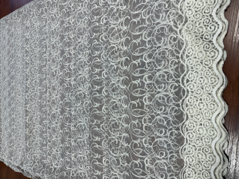 Perdele 3M - Perdea Tulle Ivoar Broderie Ivoar - Cu Tiv si Rejansa Model Charli 3M x 2.5h