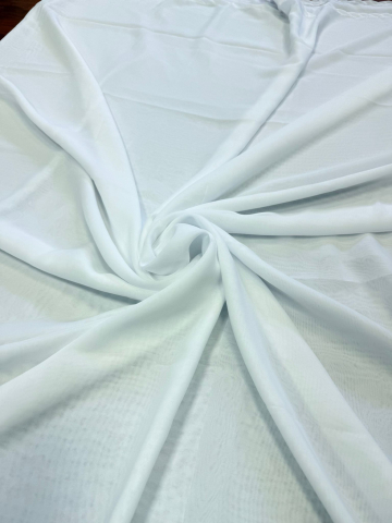 Promotii si oferte! - Perdea Tulle cu Broderie Alb+Capucino Model Fulgi - Cu Tiv si Rejansa - 3M x 2.5 h