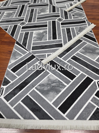 TRAVERSE - Set 3 Traverse Antiderapante – 75×250 cm + 2×75×130 cm Model Curea Gri