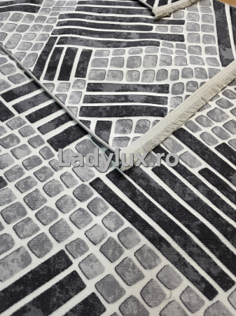 Set 3 Traverse Antiderapante Model Pietre Gri -1x 75×250 cm + 2× 75×130 cm