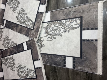 TRAVERSE - Set 3 traverse SUBTIRI cu antiderapant Model Ramur – 240 x 70 Cm + 2 buc. 120 x 70 Cm