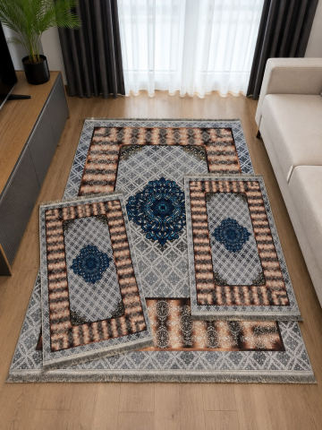 Covor 140x200 + 2 pui - Set Covoare 3D Antiderapante SUBTIRI - 1 covor mare(140X200CM) + 2 pui(60X100)