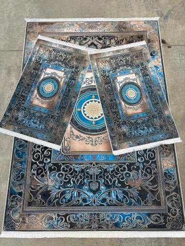 Covor 140x200 + 2 pui - Set Covoare 3D Antiderapante SUBTIRI - 1 covor mare(140X200CM) + 2 pui(60X100)