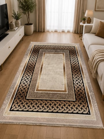 Covor 140x200 + 2 pui - Set Covoare 3D Antiderapante SUBTIRI - 1 covor mare(140X200CM) + 2 pui(60X100)
