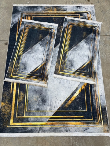 Set Covoare 3D Antiderapante SUBTIRI - 1 covor mare(140X200CM) + 2 pui(60X100)