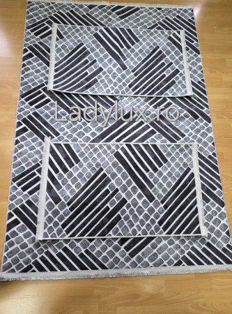 Covor 140x200 + 2 pui - Set covoare antiderapante – 1 covor mare(140X200CM) + 2 pui(60X100)-C1346