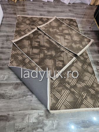 Set covoare antiderapante Maro stil Parchet – 1 covor mare(140X200CM) + 2 pui(60X100)-C1400 [2]