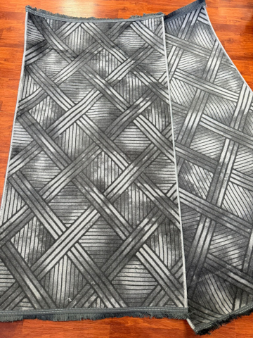 Set 2 traverse - Set Doua Traverse Antiderapante Model Parchet Mic Gri 75x140 cm