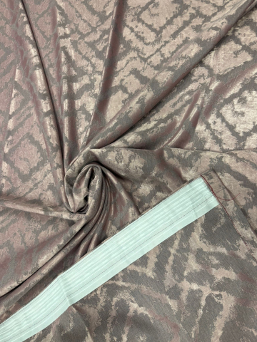 Draperii - Set Draperii Maro Gata Cusute cu Tiv si Rejansă, 3M x 2.7 h Model Labirint