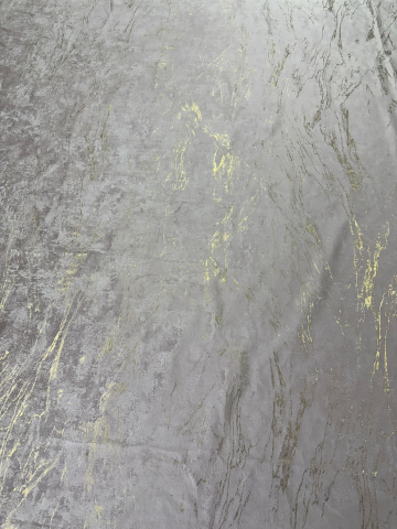 Draperii - Set Draperii Catifea Crem cu Insertii Aurii  Cu Tiv și Rejansă 3M-2.7h