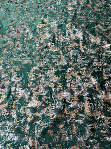 Draperii - Set Draperii Catifea Verde cu Insertii Aurii  Cu Tiv și Rejansă 3M-2.7h