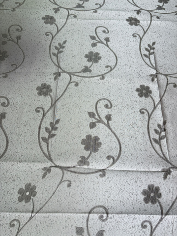 Draperii - Set Draperii CREM MODEL FLORICELE Gata Cusute cu Tiv si Rejansă, 3M x 2.5