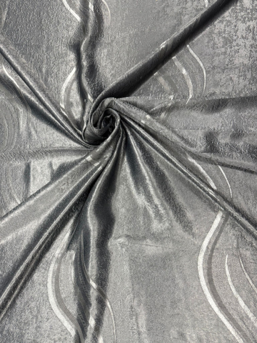 Draperii - Set Draperii Gri Model Adier Gata Cusute cu Rejansă 3M x 2.70h