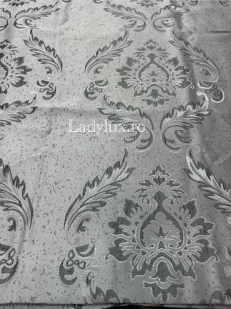 Draperii - Draperii Gata Cusute cu Rejansă, 3M – 2 Bucăți, de 150cm cu 250 cm inaltime – Model Baroc Silver C1778