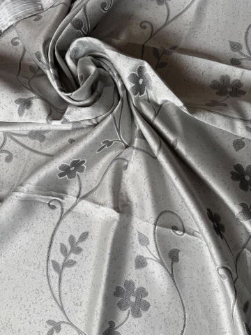 Draperii - Set Draperii CREM MODEL FLORICELE Gata Cusute cu Tiv si Rejansă, 3M x 2.5