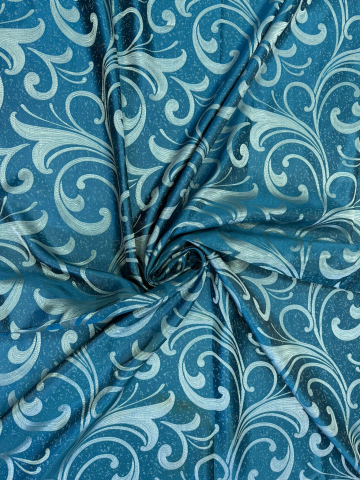 Draperii - Set Draperii Turcoaz Gata Cusute cu Tiv si Rejansă, 3M x 2.7 h Model Flondo