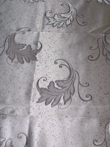 Draperii - Set Draperii GRI SILVER MODEL Frunza  Cusute cu Tiv si Rejansă, 3M x 2.5 h
