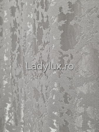 Set Draperii Jacquard cu Ciucuri Decorativi 3M x 2.8H– Eleganță și Strălucire pentru Orice Interior - Gri Argintiu [2]