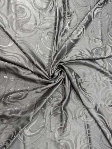 Draperii - Set Draperii Negru  Gata Cusute cu Tiv si Rejansă, 3M x 2.7 h Model Spirala