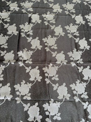 Draperii - Set Draperii Model Trandafiri Gri Antracit 3M-2.5h