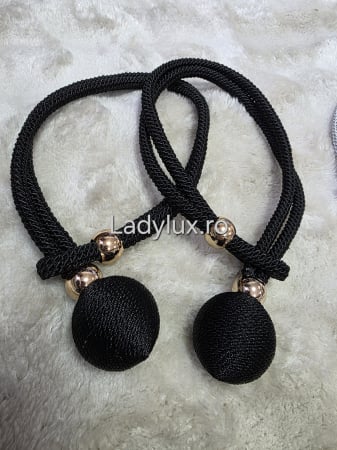 Accesorii Draperii/Perdele - Set Prinzători Draperii Negru– Eleganță și Strălucire pentru Orice Decor -  C1630