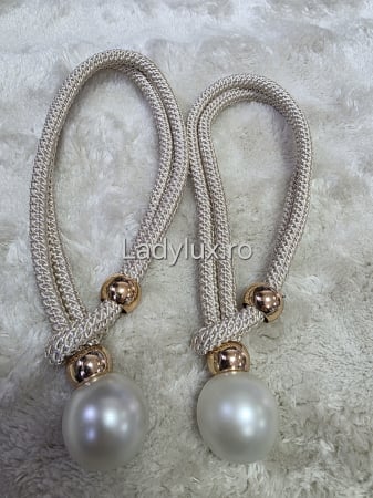 Accesorii Draperii/Perdele - Set Prinzători Draperii Bej– Eleganță și Strălucire pentru Orice Decor -  C1634