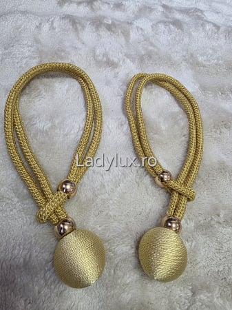 Accesorii Draperii/Perdele - Set Prinzători Draperii Aurii– Eleganță și Strălucire pentru Orice Decor -  C1629