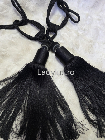 Accesorii Draperii/Perdele - Set Prinzători Draperii Negru– Eleganță și Strălucire pentru Orice Decor -  C1626