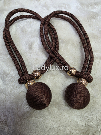 Accesorii Draperii/Perdele - Set Prinzători Draperii Maro– Eleganță și Strălucire pentru Orice Decor -  C1631