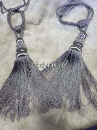 Accesorii Draperii/Perdele - Set Prinzători Draperii Gri– Eleganță și Strălucire pentru Orice Decor -  C1624