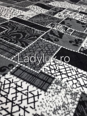 Traversa antiderapanta 1x3 M, model Amandi Gri+Negru C1488 [2]