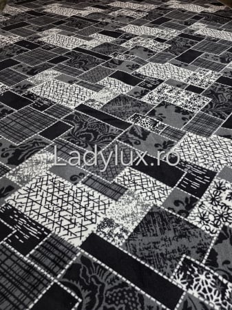 TRAVERSE - Traversa antiderapanta 1x3 M, model Amandi Gri+Negru C1488