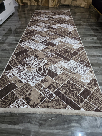 Traversa antiderapanta 1x3 M, model Amandin, in nuante de Maro [1]