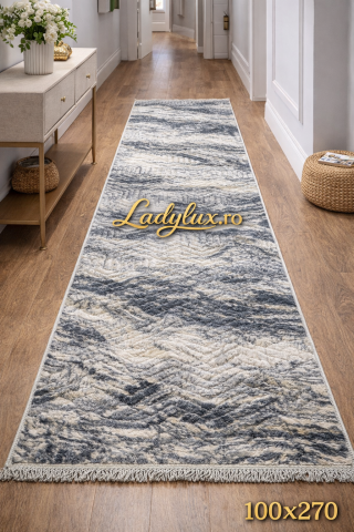 Traverse antiderapante - Traversa Antiderapanta , Model Marmorat Gri -100 x 270 cm