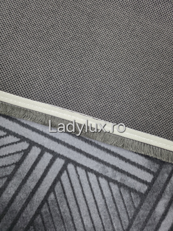 Traversa antiderapanta 1x3 M, model Parchet 2 gri [1]